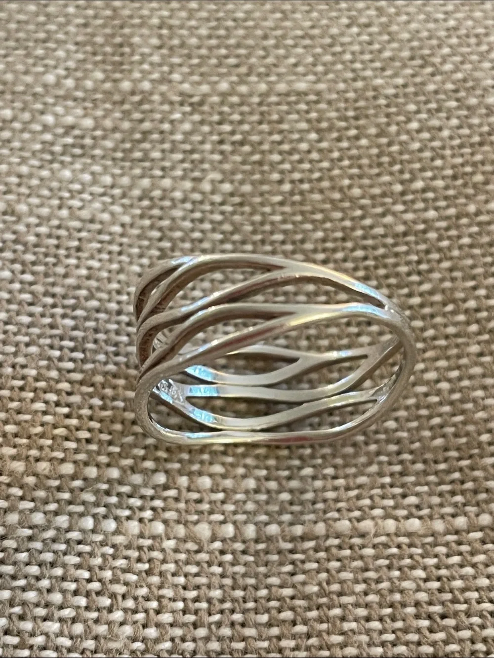 Sterling Silver LA Ocean Wave Ring